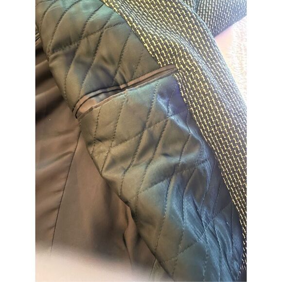 Paul Zileri Wool Blend Gruppo Blazer Black Gold Metallic Size L 52 - Picture 14 of 16